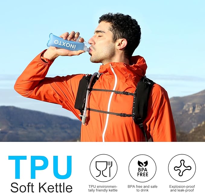 INOXTO Soft Flask, Collapsible Soft Water Bottles - Image 2