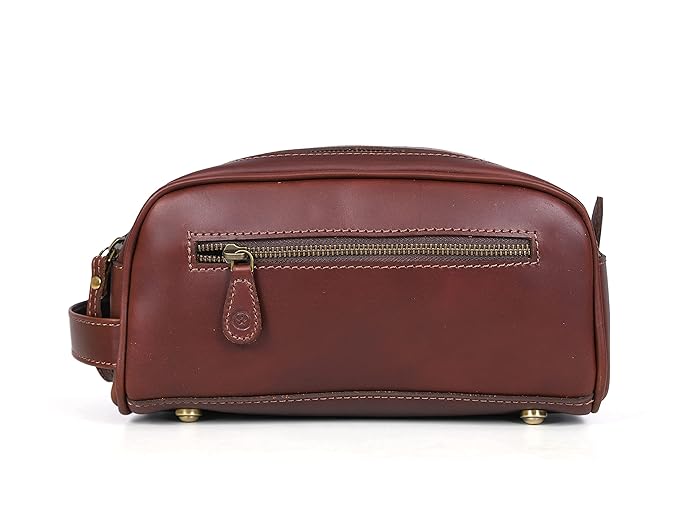 10" Premium Leather Toiletry Travel Pouch - Image 4