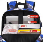 School Backpack Stone Textured, Classic Bookbag Men and Teen Boy Schoolbag - Image 4