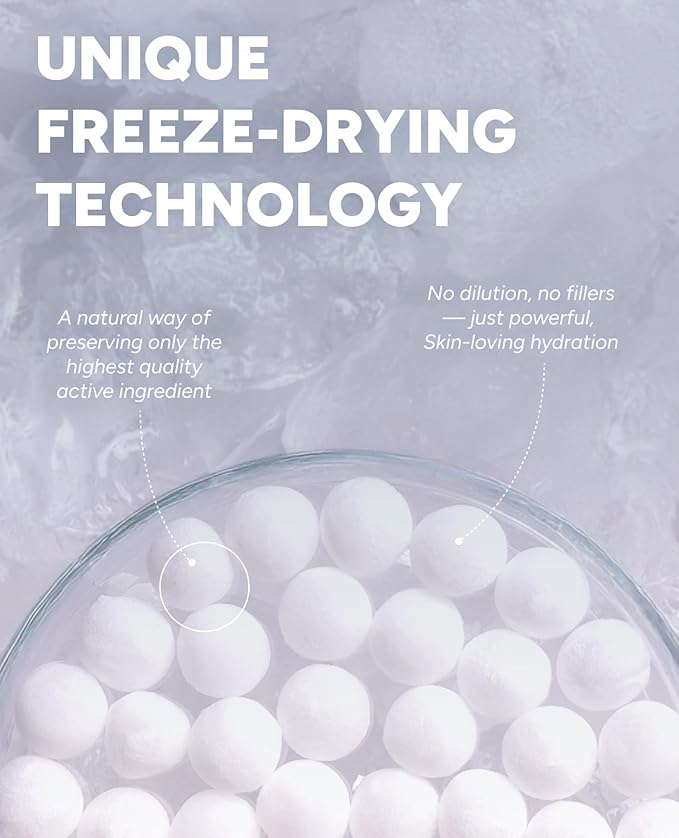 Pure Hyaluronic Melting Snowball Capsule (30ea) – 99.5% Pure Hyaluronic Acid – One Capsule Delivers 1.6 Bottles Worth of Serum Hydration – For Sensitive Skin, Freeze-Dried Format