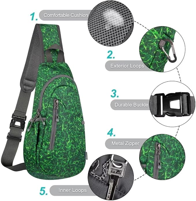 TITECOUGO Small Sling Bag, Lightweight Crossbody Backpack - Image 5