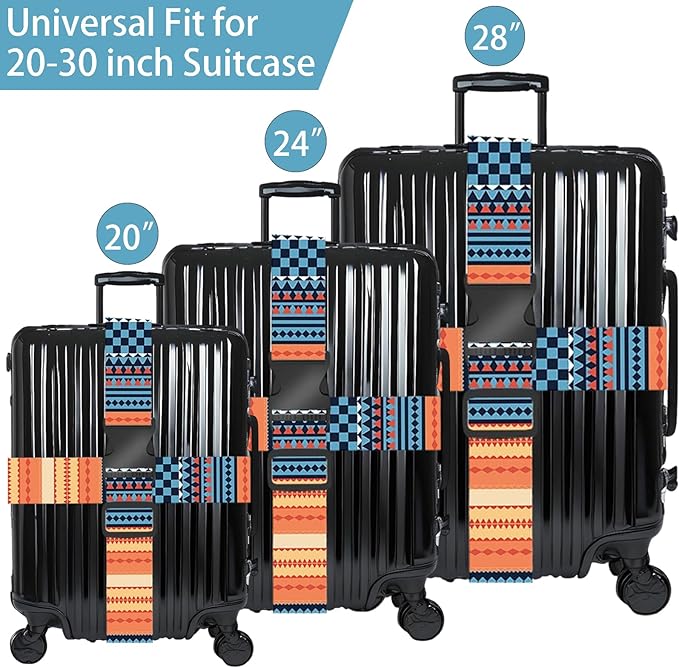 Bohemia Luggage Straps for Suitcases, Adjustable Luggage Travel Belts to Keep - Image 3