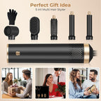 5 in 1 Blow Dryer Brush, Upgrade Hair Dryer Brush Set Negative Ion Air Styler Curling Wrap Air Curler, Hot Air Brush Curling Iron Hair Styling Tools As A Gift for Straight/Curl/Dry/Smooth