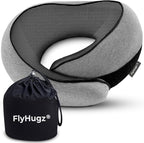 FlyHugz® Neck Travel Pillow | Memory Foam Neck Pillow by FlyHugz%C2%AE