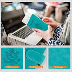 TIGARI Passport Holder for Travel Women Men, PU Leather Waterproof RFID - Image 4