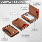 Wallet for Men Wallet with Slim Pop Up Card Holder 9-13 Cards, Bifold - Image 5