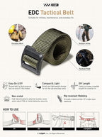 CQR Tactical Belt, Military Style Heavy Duty Belt, Webbing EDC Quick-Release - Image 6