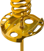 Hair Dryer Stand,Twisty Style Acrylic Top Holder,Hair Styling Appliances with Tray Two Spiral Holders and Heavy Base for Hair Dryer,Flat Iron,Curling Stick,Hair Straightener,Brush (Golden)