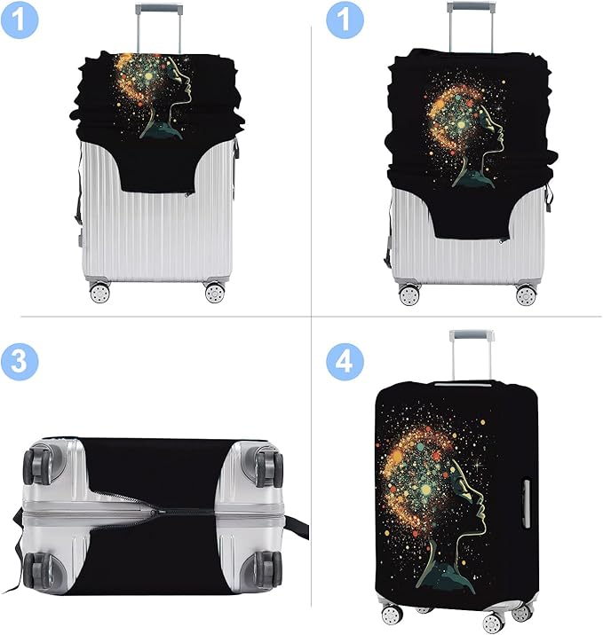 Luggage Cover Washable Suitcase Protector Anti-scratch Suitcase cover Fits - Image 4