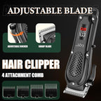 Hair Clippers for Men, 3-Piece Cordless Grooming Kit with Rechargeable Clipper, Foil Shaver & Nose Trimmer, LED Power Display for Precision Hair & Beard Cutting at Home