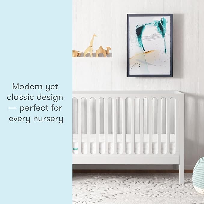 Newton Baby Galileo Standard Crib, Solid Beech Wood in White Color, 3-in-1 - Image 8