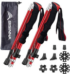 BISINNA Collapsible Trekking Hiking Poles- 2 Pack Folding Aluminum Walking by BISINNA