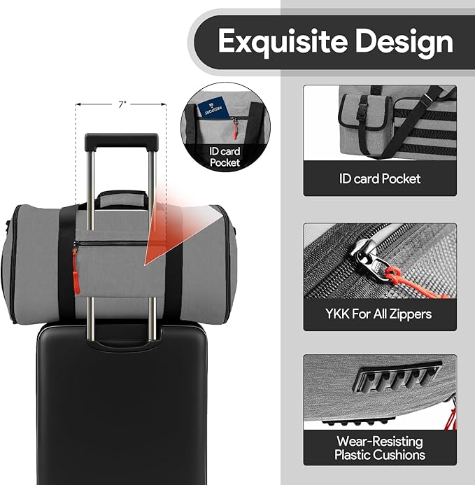 Garment Duffle Bags for Travel, HOMQUIET Convertible Garment Duffel Bag - Image 5