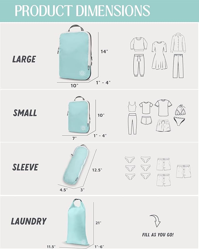 Compression Packing Cubes Set for Travel - Image 6