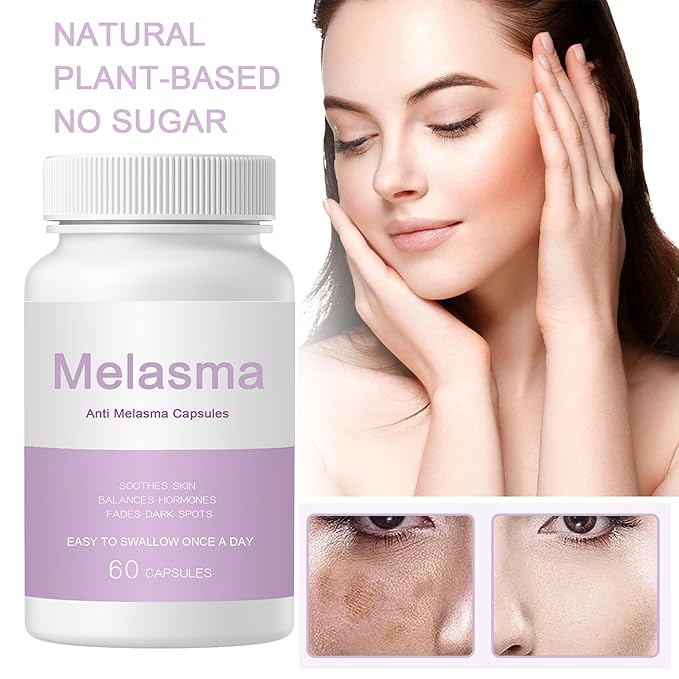 Melanina Anti-Melasma & Dark Kit, Anti-Melasma Capsules - with DIM, Turmeric Extract 95% for Women, Supports Even Skin Tone & Radiance 60 Capsules (2)