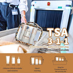 TSA Approved Travel Toiletry Bag, 3 Pack Clear Makeup Bags - Image 2