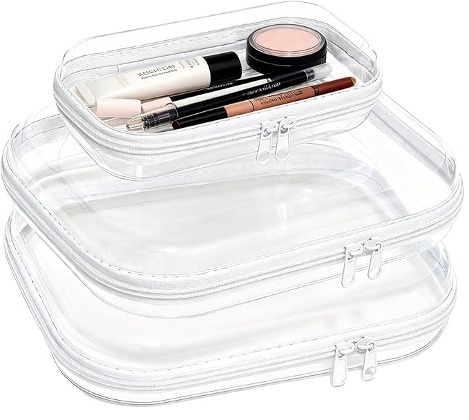 3PCS Zippered Transparent Cases by Unknown