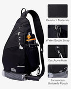 WATERFLY Large Crossbody Sling Bag: Over Shoulder Backpack Daypack Casual Cross - Image 4