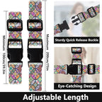 2 Pack Luggage Straps for Suitcases Adjustable Luggage Belt TSA Approved - Image 2