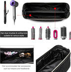 Hair Tools Travel Bag for Shark Flexstyle Dyson, Quilted Case Organizer Bag, Gift for Women Hair Accessories Storage Bag, Travel Hairdryer Portable Bag for Women, Black