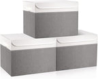 Large 17" 42 Quarts Collapsible Stackable Storage Bins by Bagnizer