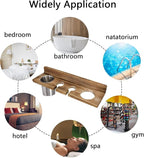 Bathroom Wall Mounted Hair Dryer Holder Hair Care & Styling Tool Organizer, Farmhouse Wooden Beauty Hair Appliance Holder for Flat Iron, Curling Wand, Hair Straighteners, Brushes