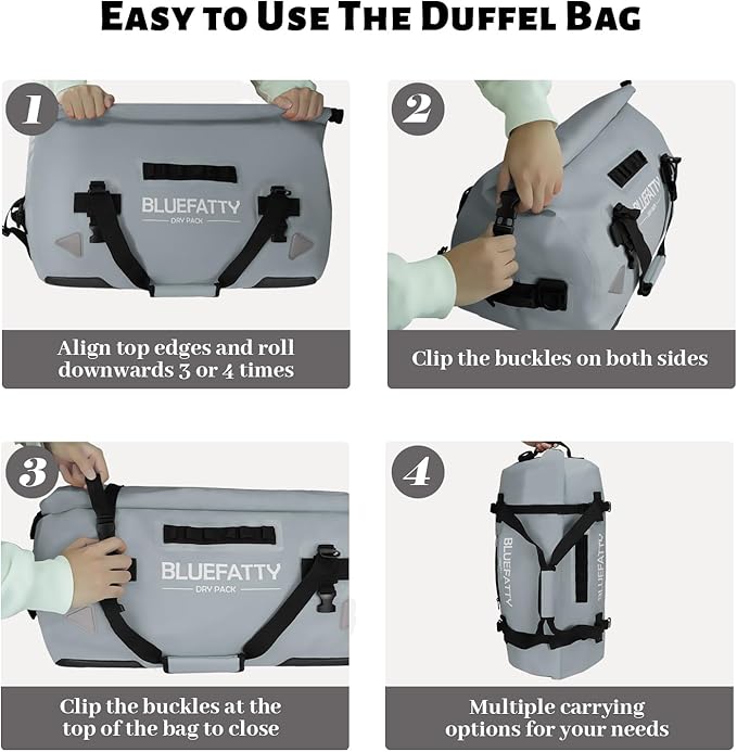 Waterproof Motorcycle Duffel Bag Roll Top Dry Duffel Bag - Image 4