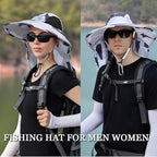 Sun Hat for Men Women with Neck Flap, UPF 50+ UV Protective Hiking Fishing Hats - Image 5