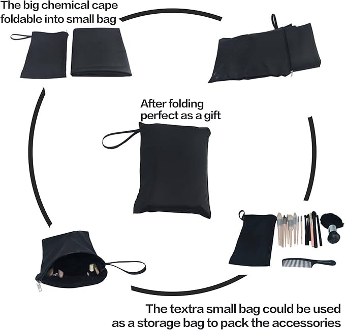 Salon Professional Barber Cape with Multi position Snap Closure Hair Cutting Kits Thick Hairdressing Capes for Unisex 47” * 63”