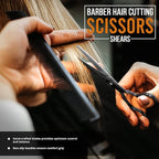 Utopia Care Hair Cutting and Hairdressing Scissors 6.5 Inch, Premium Stainless Steel shears with smooth Razor & Sharp Edge Blades, for Salons, Professional Barbers, Black