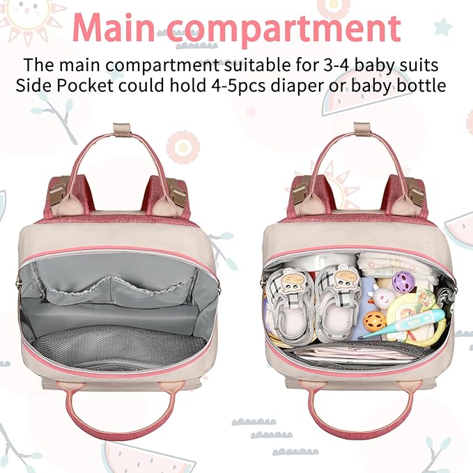 Diaper Bag Backpack, Baby Girl Diaper Bag, Large Diaper Bag Backpack Gift - Image 7