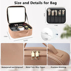 Travel Makeup Bag with LED Mirror and 10x magnifying glass with 3 Lighted - Image 5