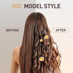 Thermal Brush 1.77", Long Lasting Hair Curling Iron Brush, Ionic Heated Round Brushes Makes Hair Smoother Get Natural Curls, 2 Temp Settings, Universal Voltage for Travel, Easy to Use, Rose Gold