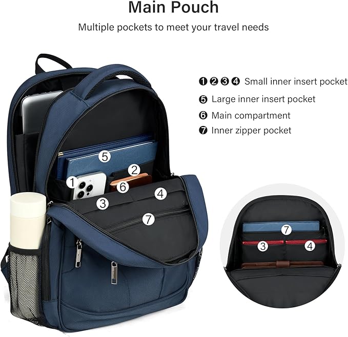 MILADA Travel Backpack For Men Laptop Backpack Women Business Carry On Backpack - Image 6