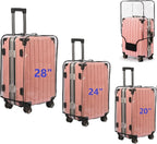 3PCS Clear PVC Suitcase Cover Protectors Thicken Luggage Coves Full Transparent by FABULWAY