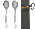 SANTTA Titanium Camping Utensil Set, Titanium Spork, Spoon Fork & Bottle Opener by SANTTAOUTDOOR