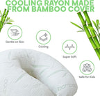 Sacred Thread White Rayon Derived from Bamboo Neck Pillow, Travel Pillows - Image 4