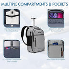 lychee Concealable Rolling Backpack-Adult Business Laptop Backpack - Image 6