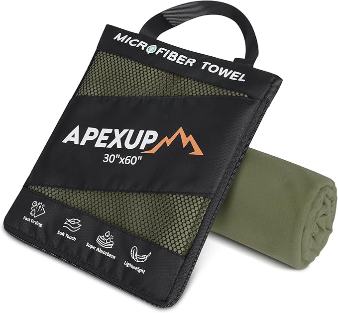 APEXUP Microfiber Travel Towel, Ultra Absorbent Quick Dry Towels, Lightweight by APEXUP