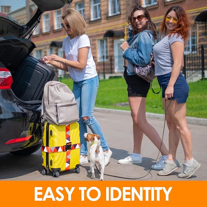 Adjustable Travel Luggage Strap Suitcase Belt Travel Bag Accessories 1.96 in W - Image 5