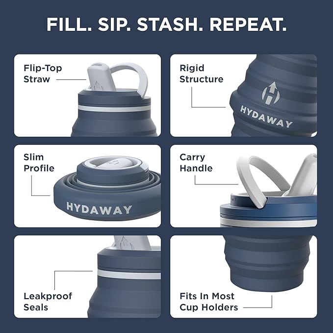 HYDAWAY 17oz Collapsible Water Bottle - Image 4