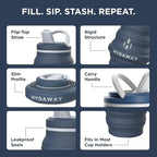 HYDAWAY 17oz Collapsible Water Bottle - Image 4