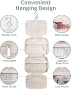 Travel Toiletry Bag for Women Large Hanging Makeup Bag Organizer Toiletries Bag - Image 7