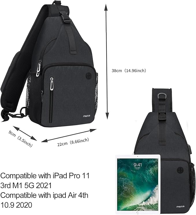 MOSISO Sling Backpack Bag, Crossbody Shoulder Bag Travel Hiking Daypack Chest - Image 5