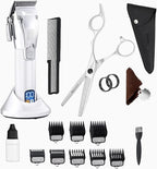 Fagaci Professional Thinning Shears & Hair Clippers for Barbers with Precise Cutting, Turbo Cordless Hair Clippers for Men Professional, Thinning Scissors, Hair Shears, Barber Scissors