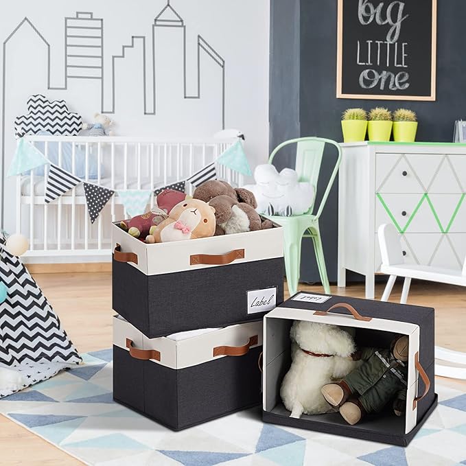 Extra Large Storage Bins with Lids, Foldable Fabric Storage Baskets with Lids - Image 3