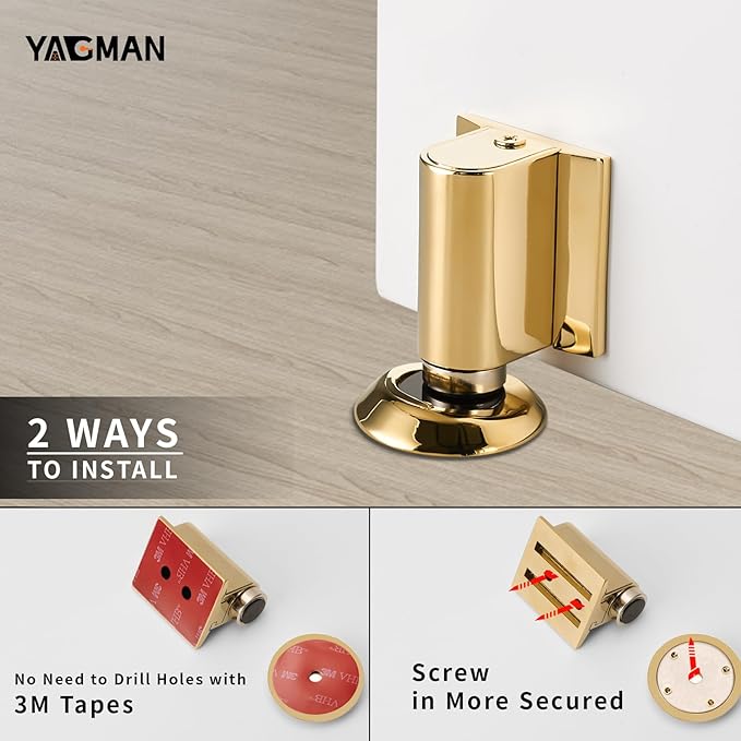 1 Pack Magnetic Door Stoppers Retractable Bottom of Door Holder No Drilling - Image 5
