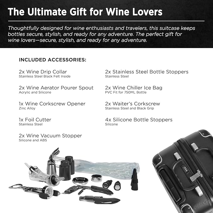 FlyWithWine® by VinGardeValise 12-Bottle Hard Shell Wine Suitcase - Image 6