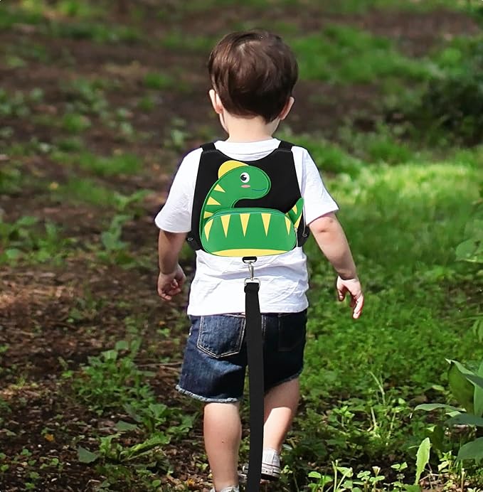 Accmor Toddler Harness Leash + Anti Lost Wrist Link, Cute Dinosaur Kids Harness - Image 6
