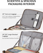 aji Expandable Top Opening 26 Inch Checked Luggage - Image 5